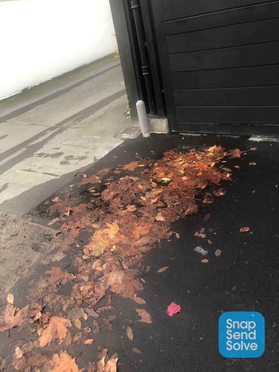 The photograph attached to this water leak report