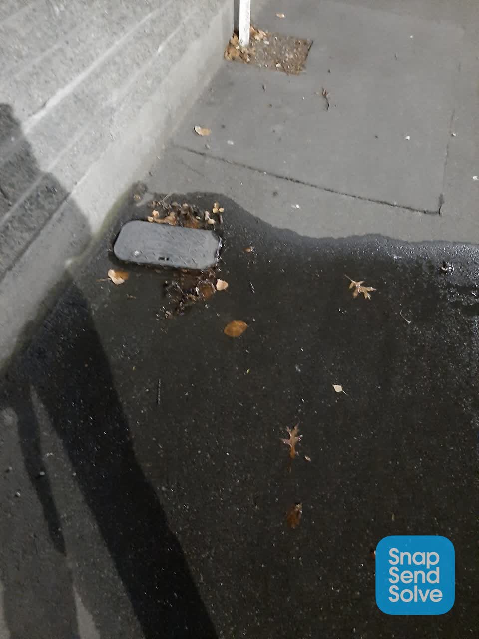 The photograph attached to this water leak report