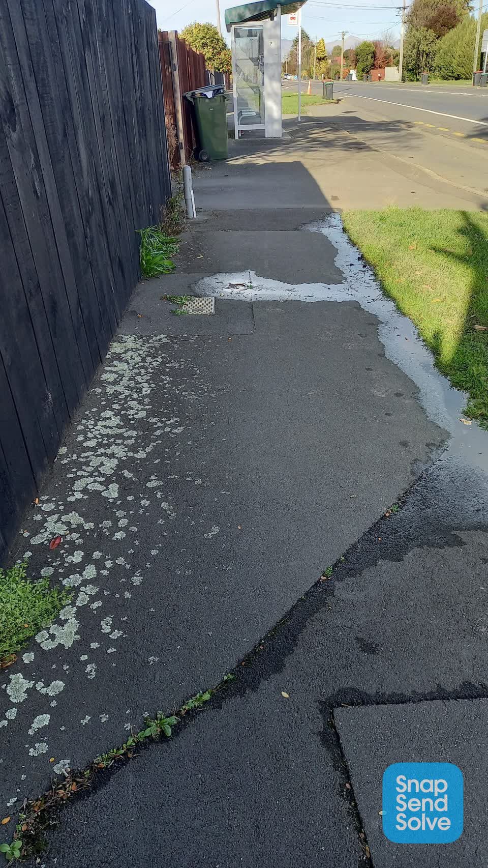 The photograph attached to this water leak report