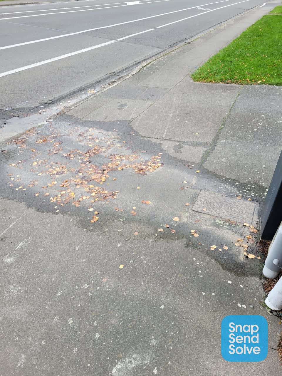 The photograph attached to this water leak report