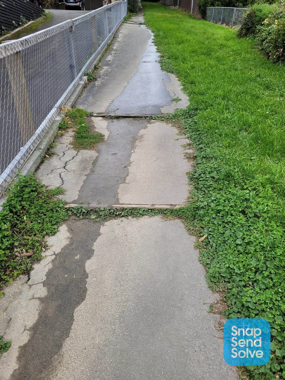 The photograph attached to this water leak report