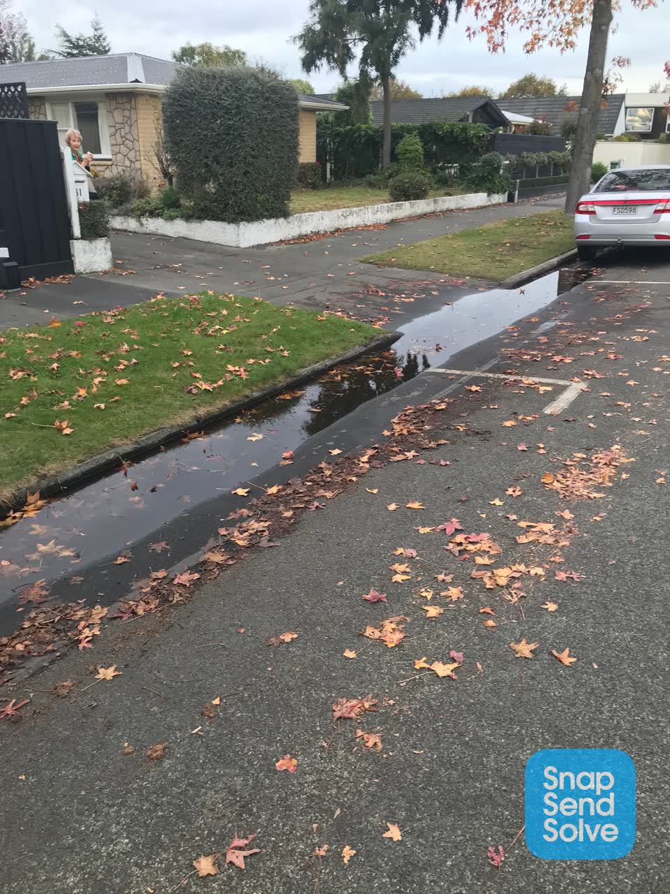 The photograph attached to this flooding report