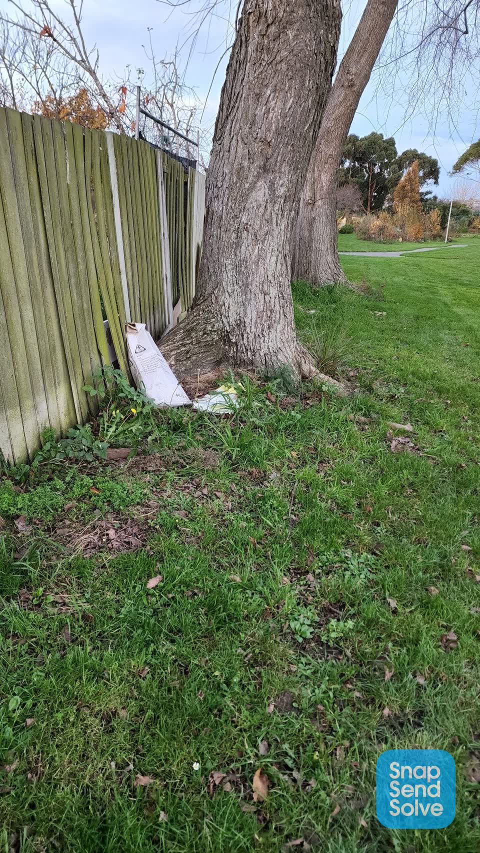 The photograph attached to this rubbish/recycling report