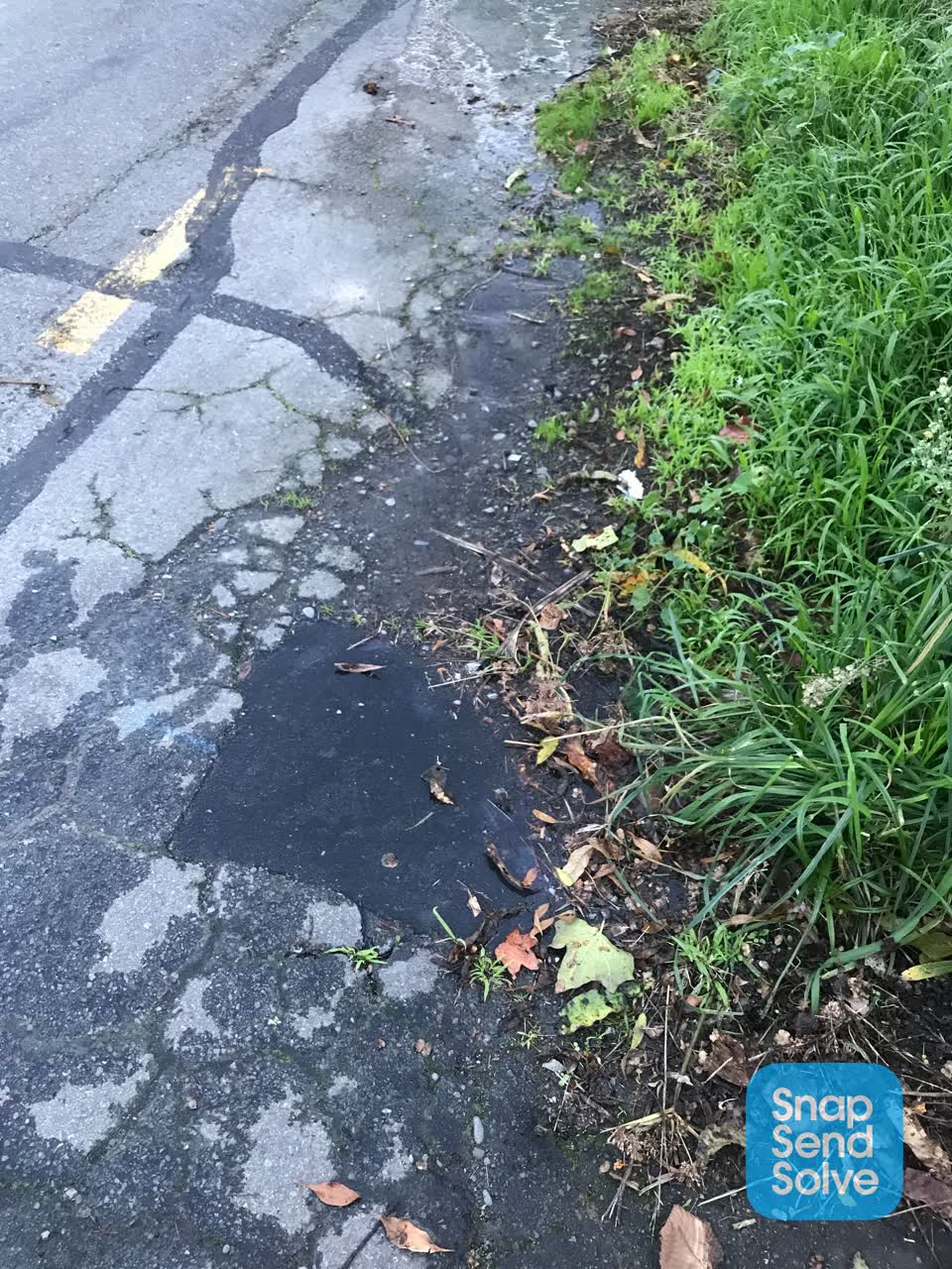The photograph attached to this water leak report