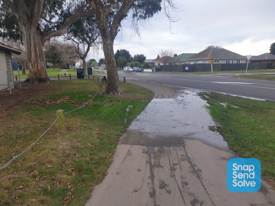 The photograph attached to this water leak report