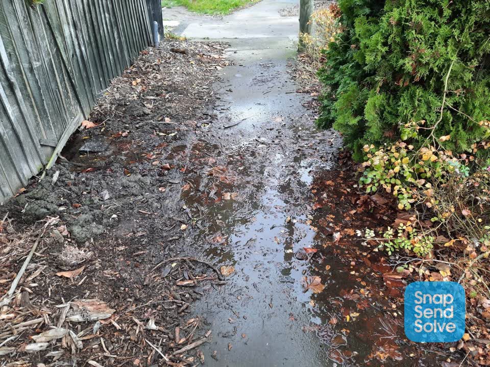 The photograph attached to this water leak report