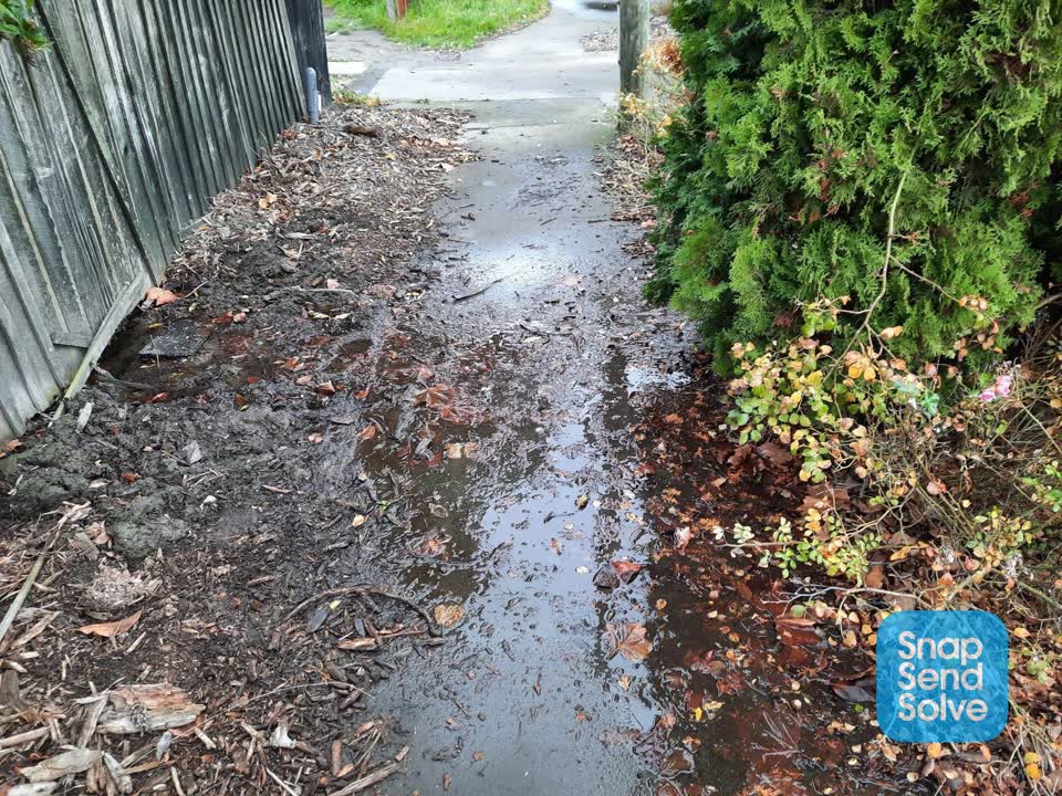 The photograph attached to this water leak report