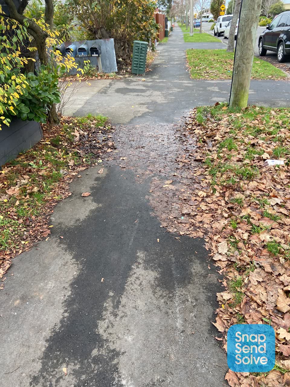 The photograph attached to this water leak report