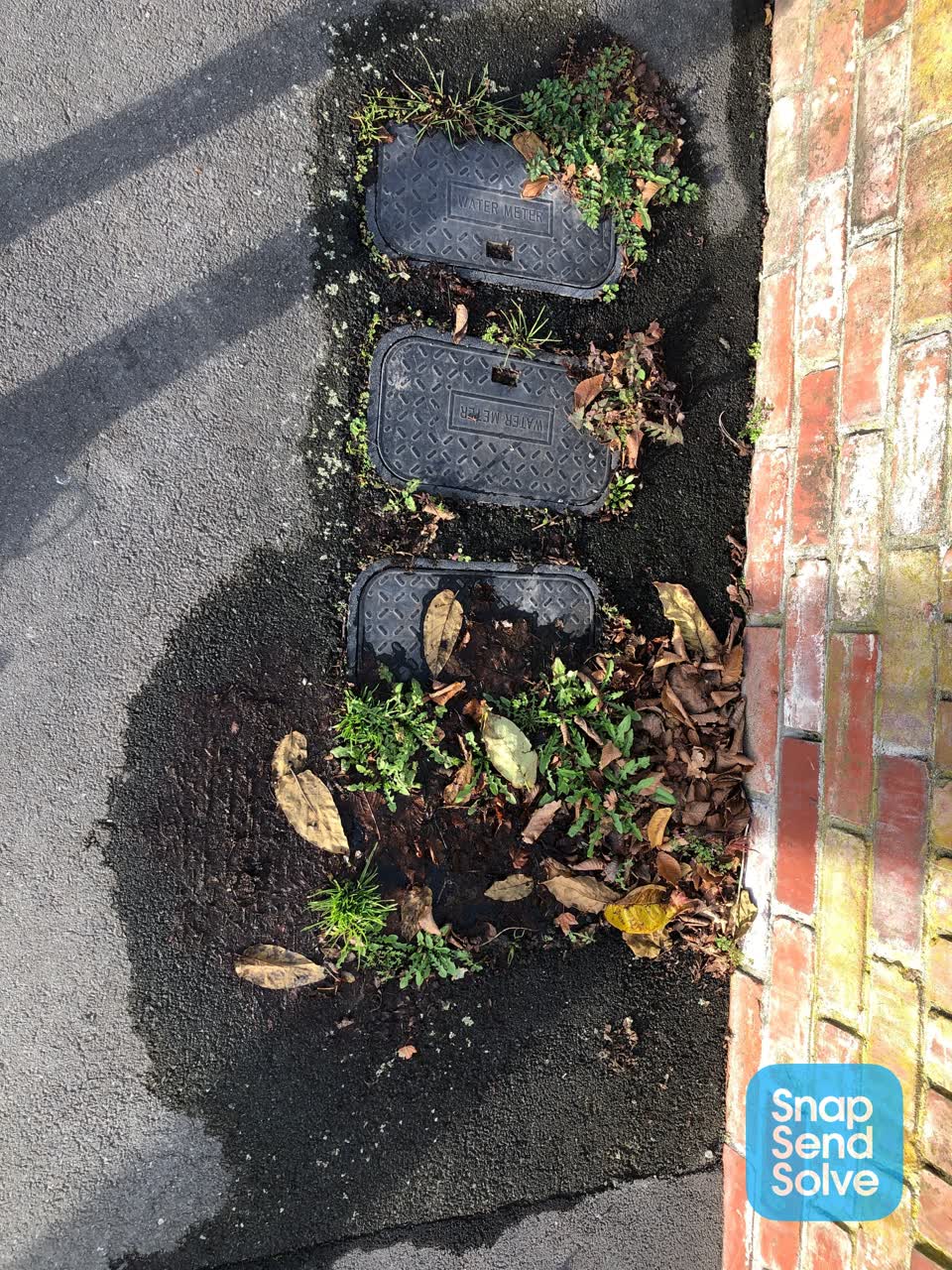 The photograph attached to this water leak report