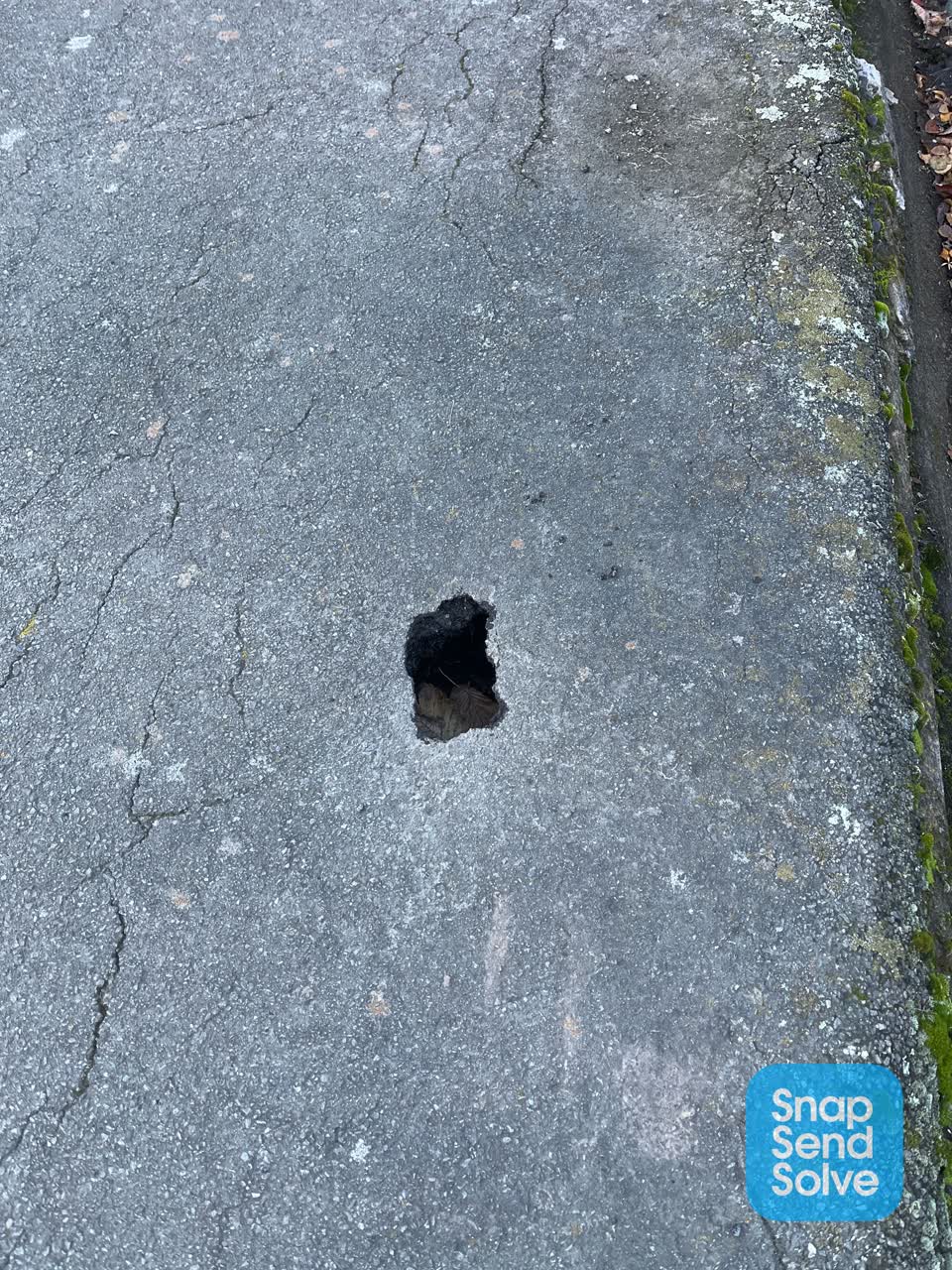 The photograph attached to this roading/streets report