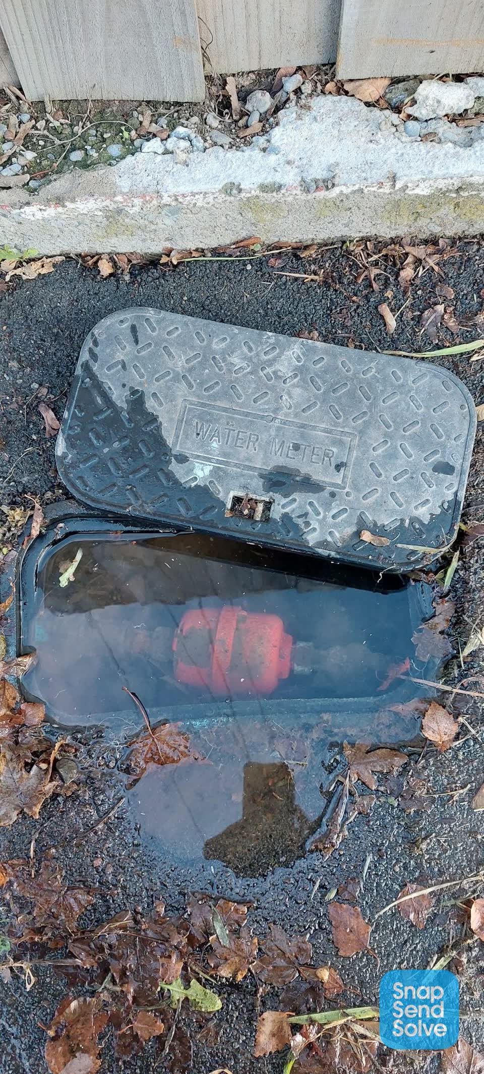 The photograph attached to this water leak report
