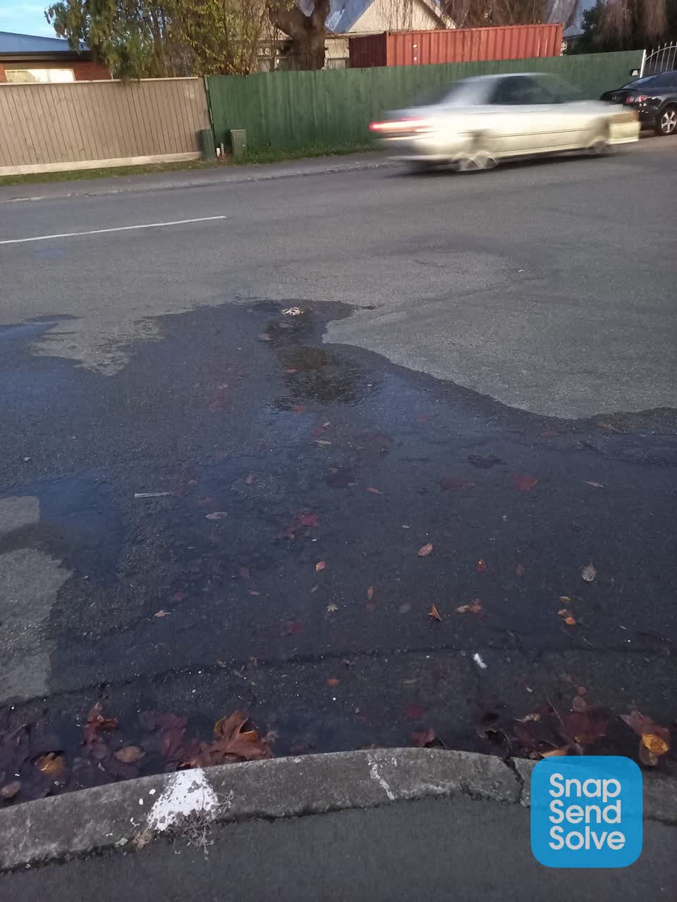 The photograph attached to this water leak report