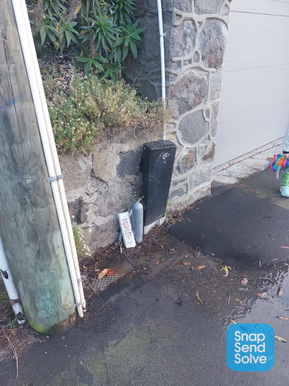 The photograph attached to this water leak report