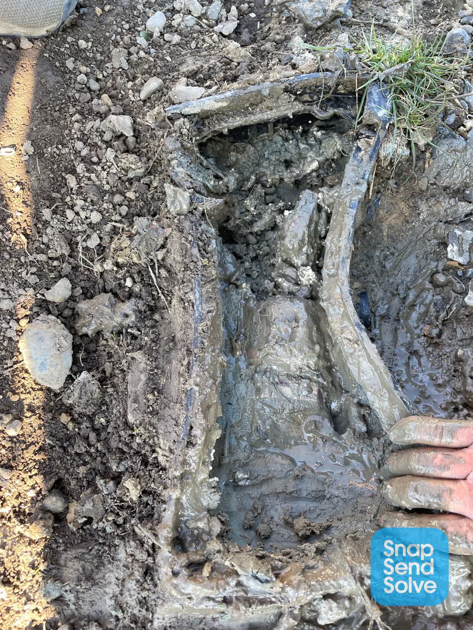 The photograph attached to this water leak report