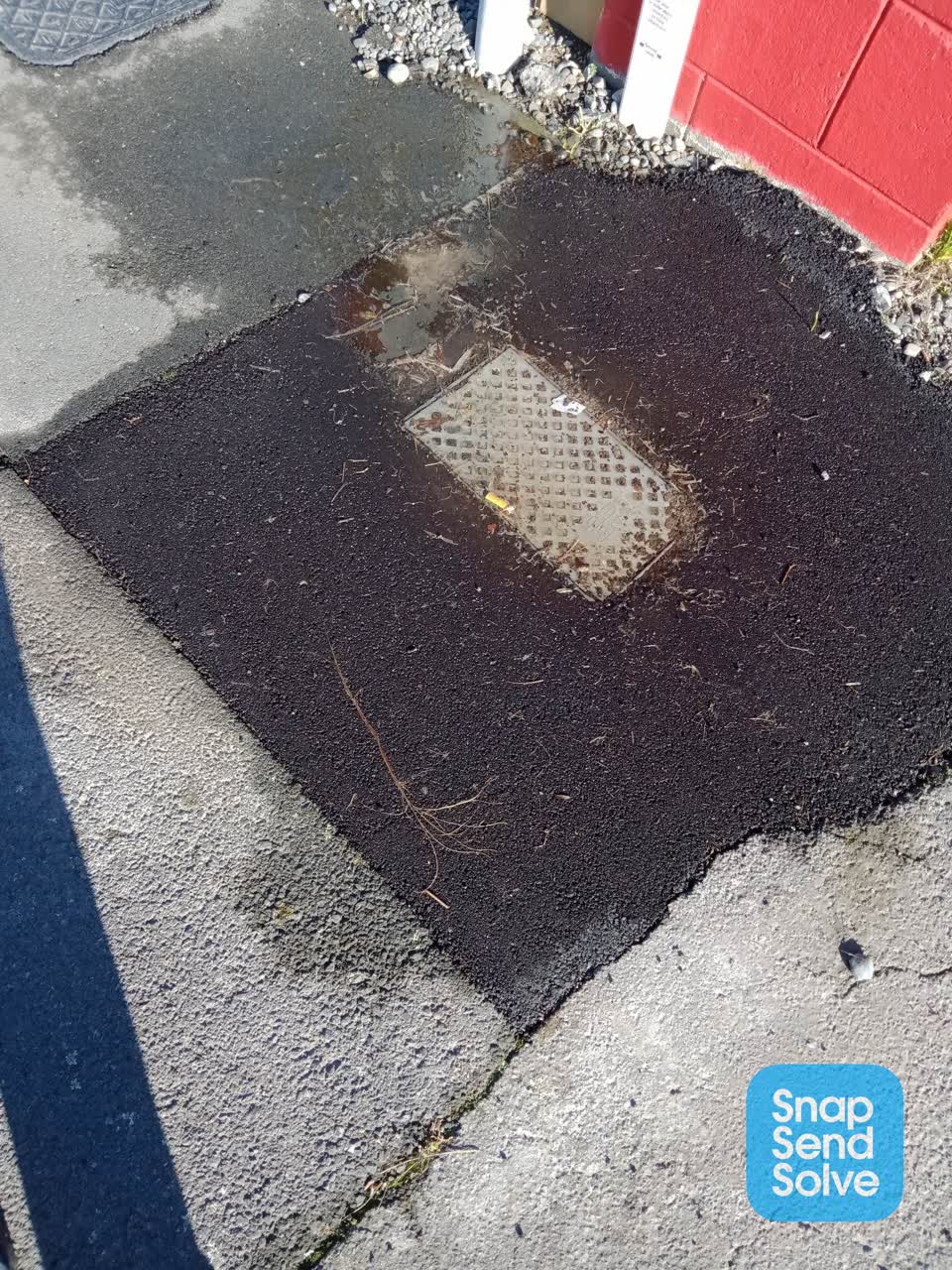 The photograph attached to this water leak report