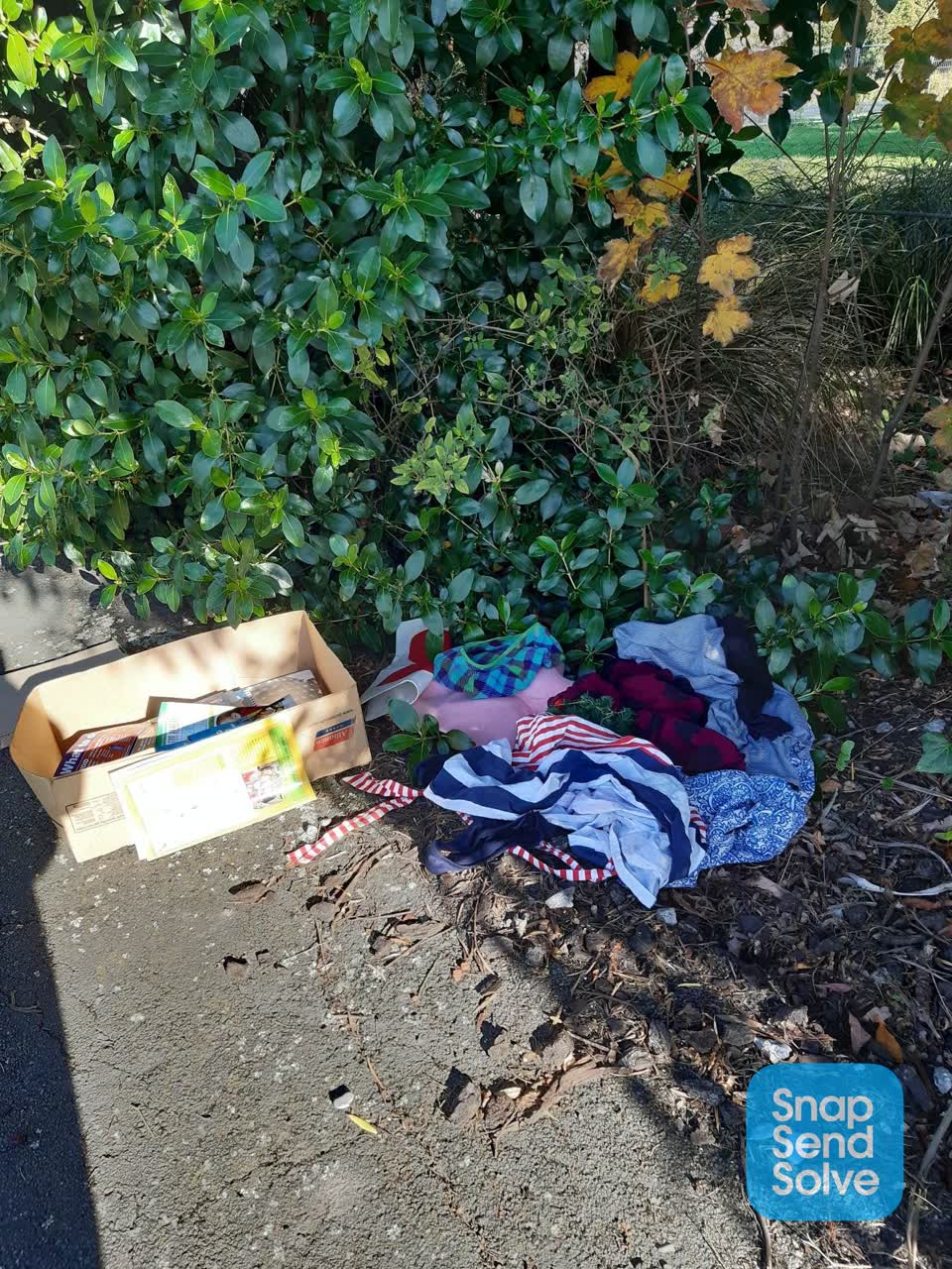 The photograph attached to this rubbish/recycling report