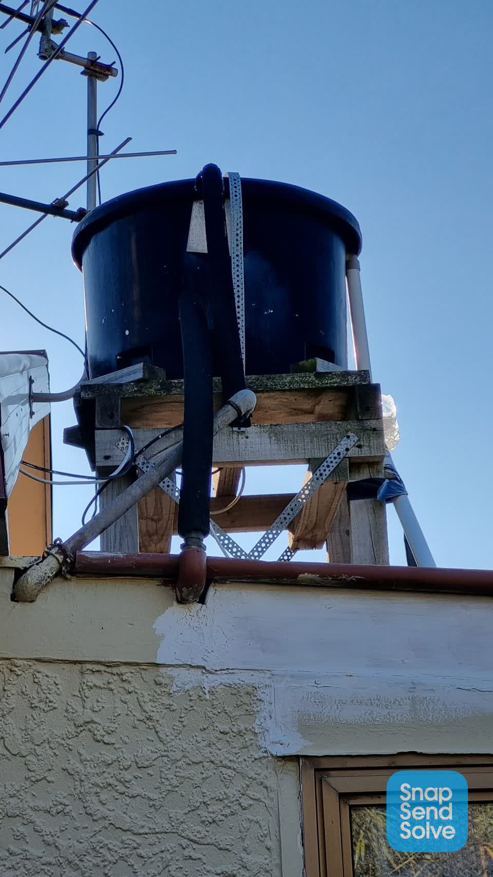 The photograph attached to this water leak report