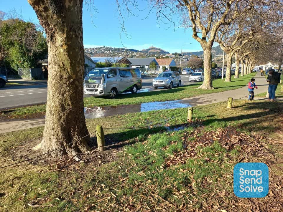 The photograph attached to this water leak report