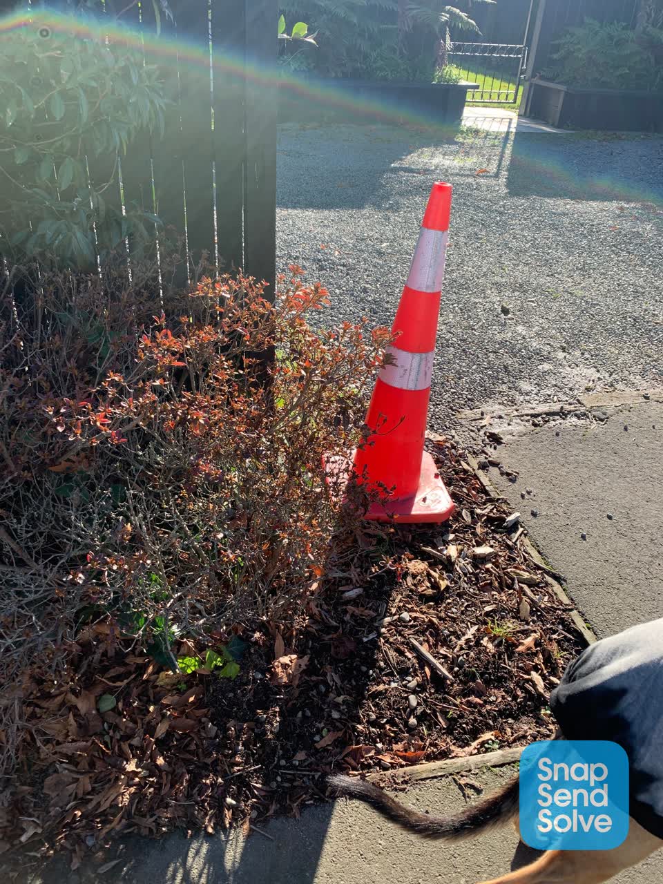 The photograph attached to this roading/streets report