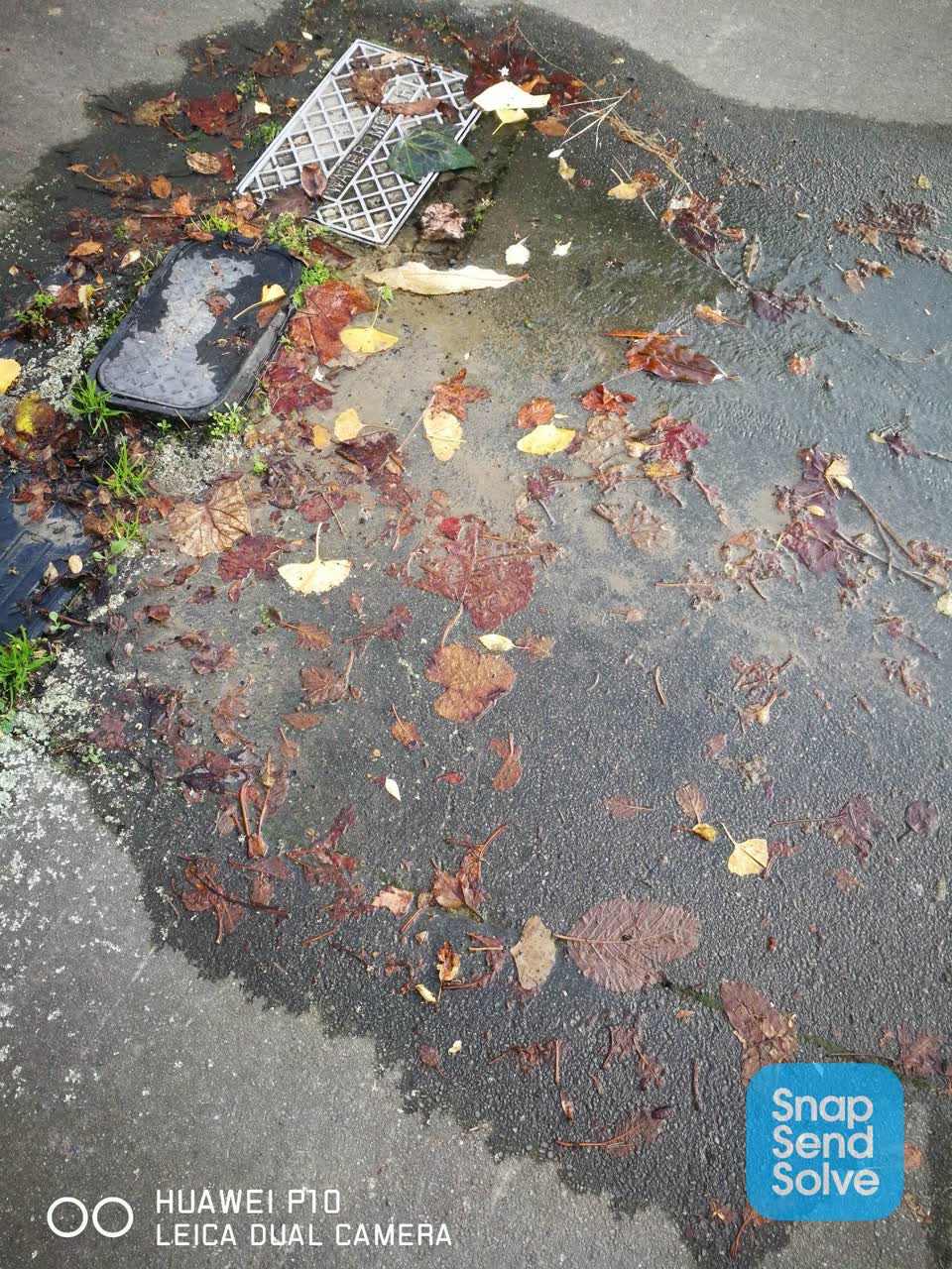 The photograph attached to this water leak report