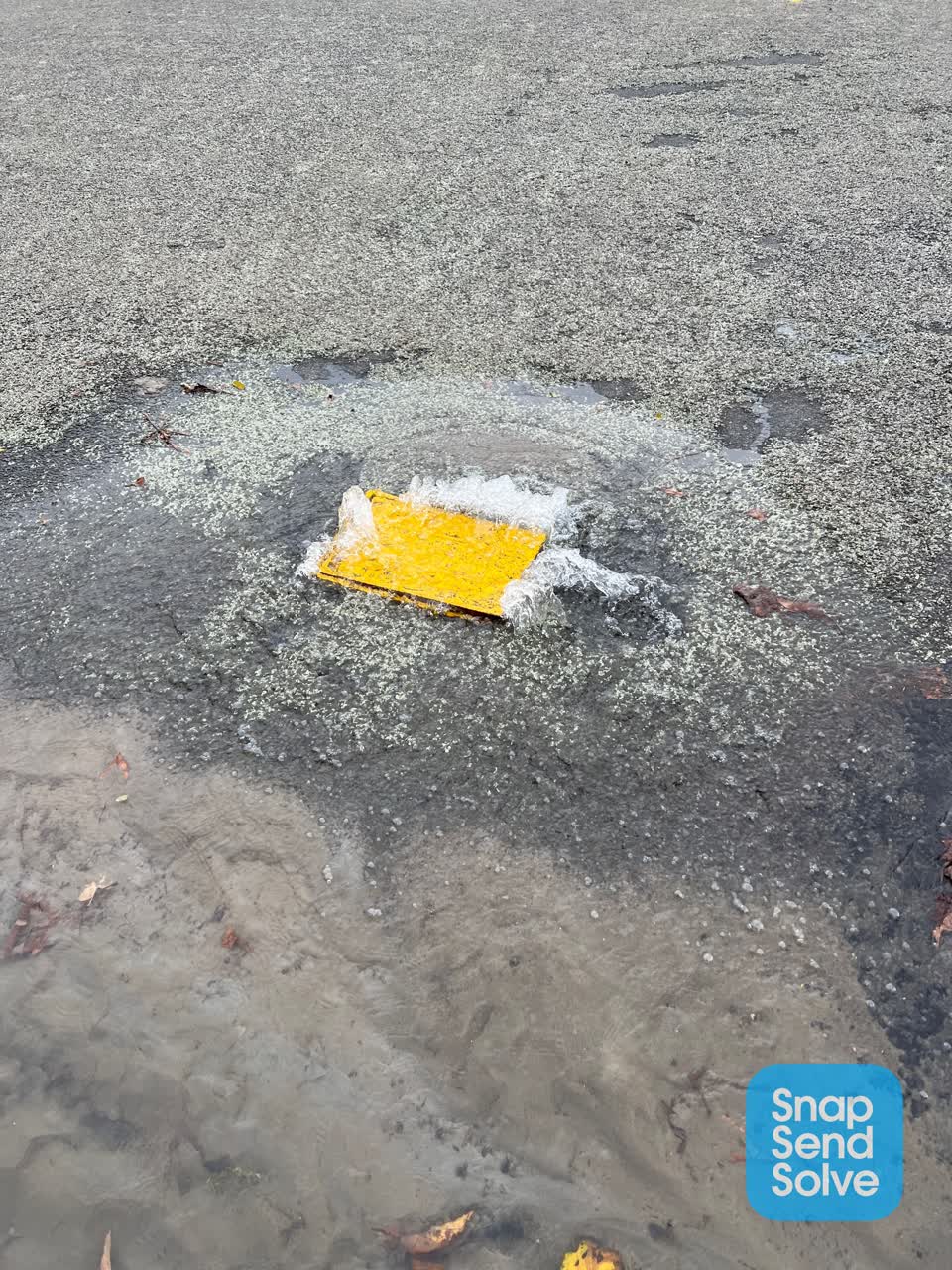 The photograph attached to this flooding report