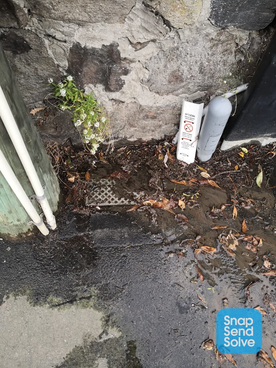 The photograph attached to this water leak report