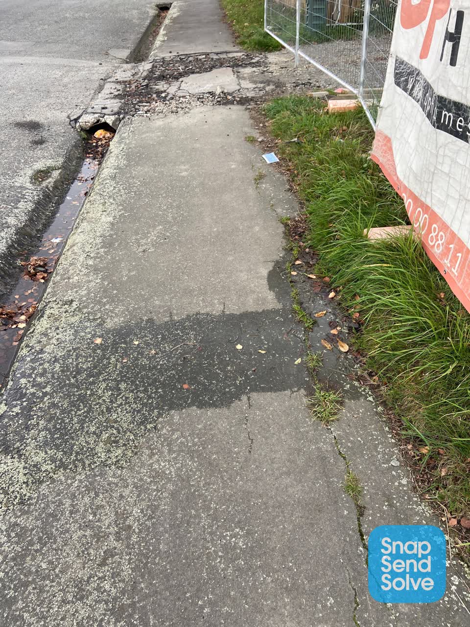The photograph attached to this water leak report