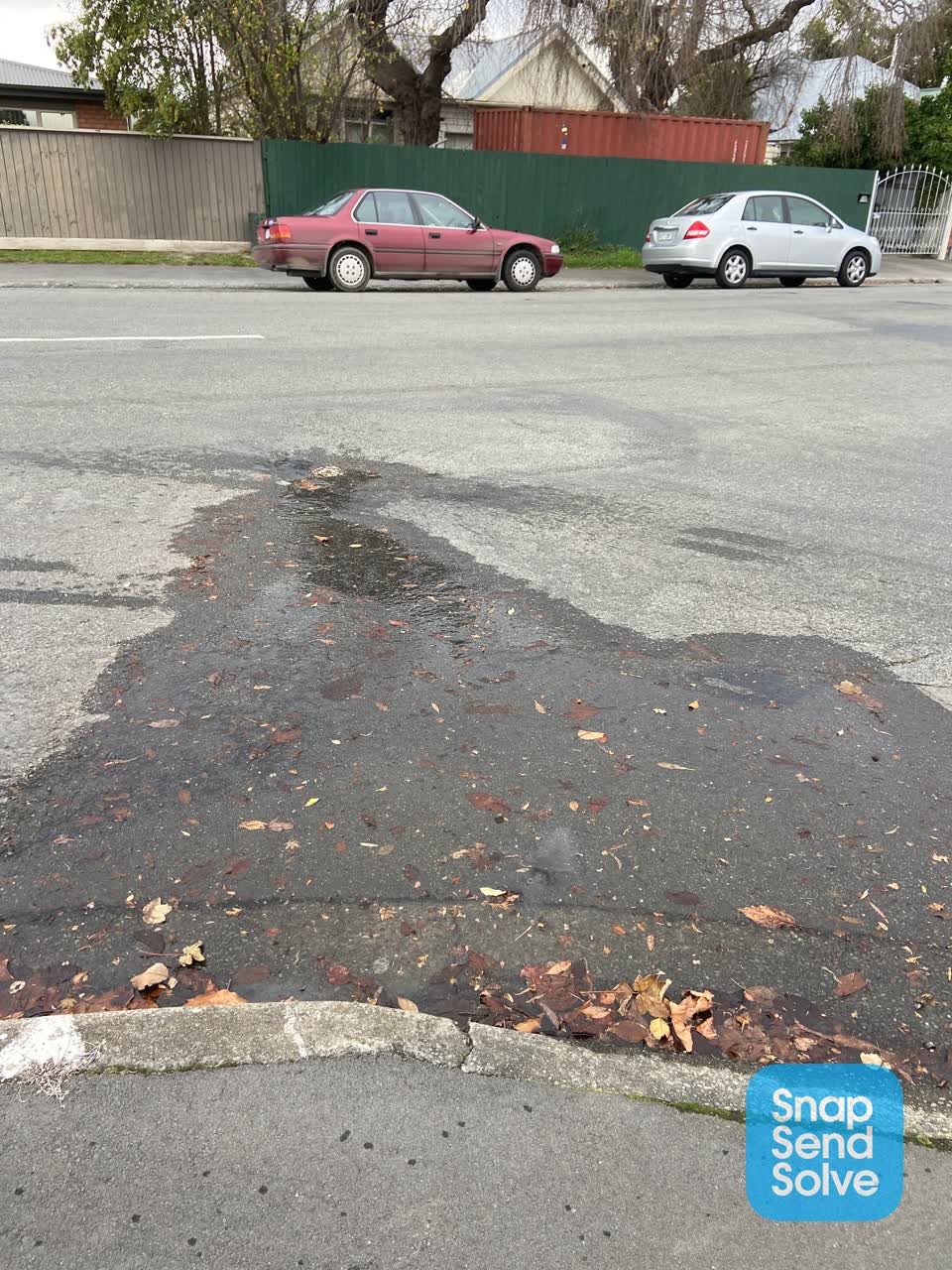 The photograph attached to this water leak report