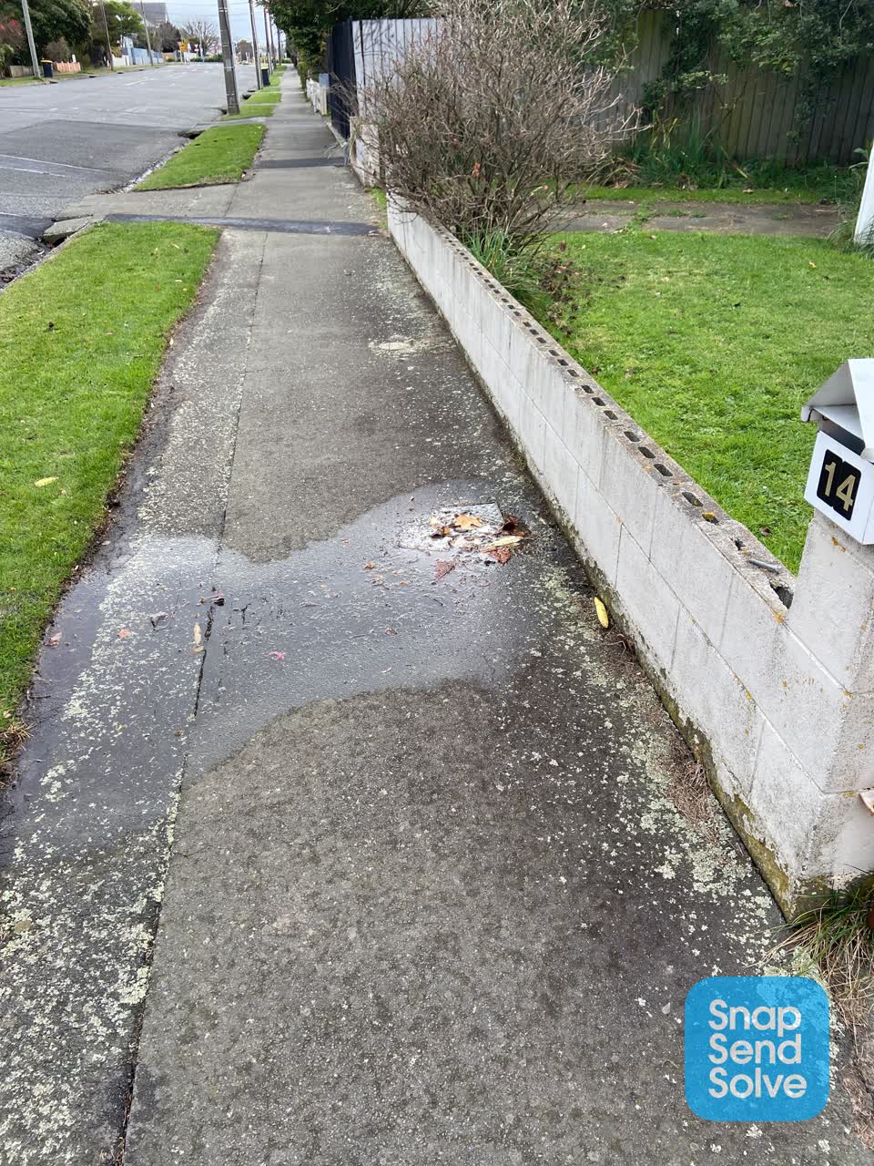 The photograph attached to this water leak report
