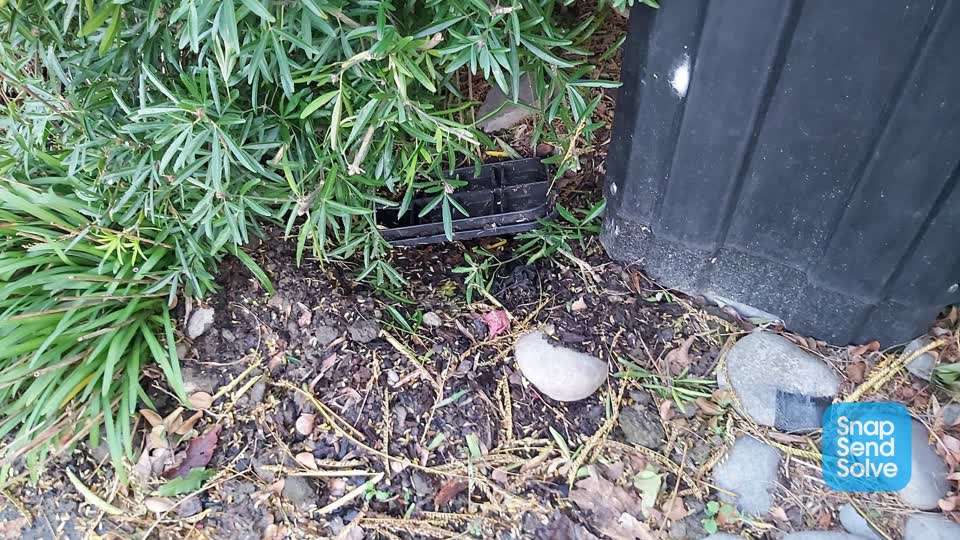 The photograph attached to this water leak report