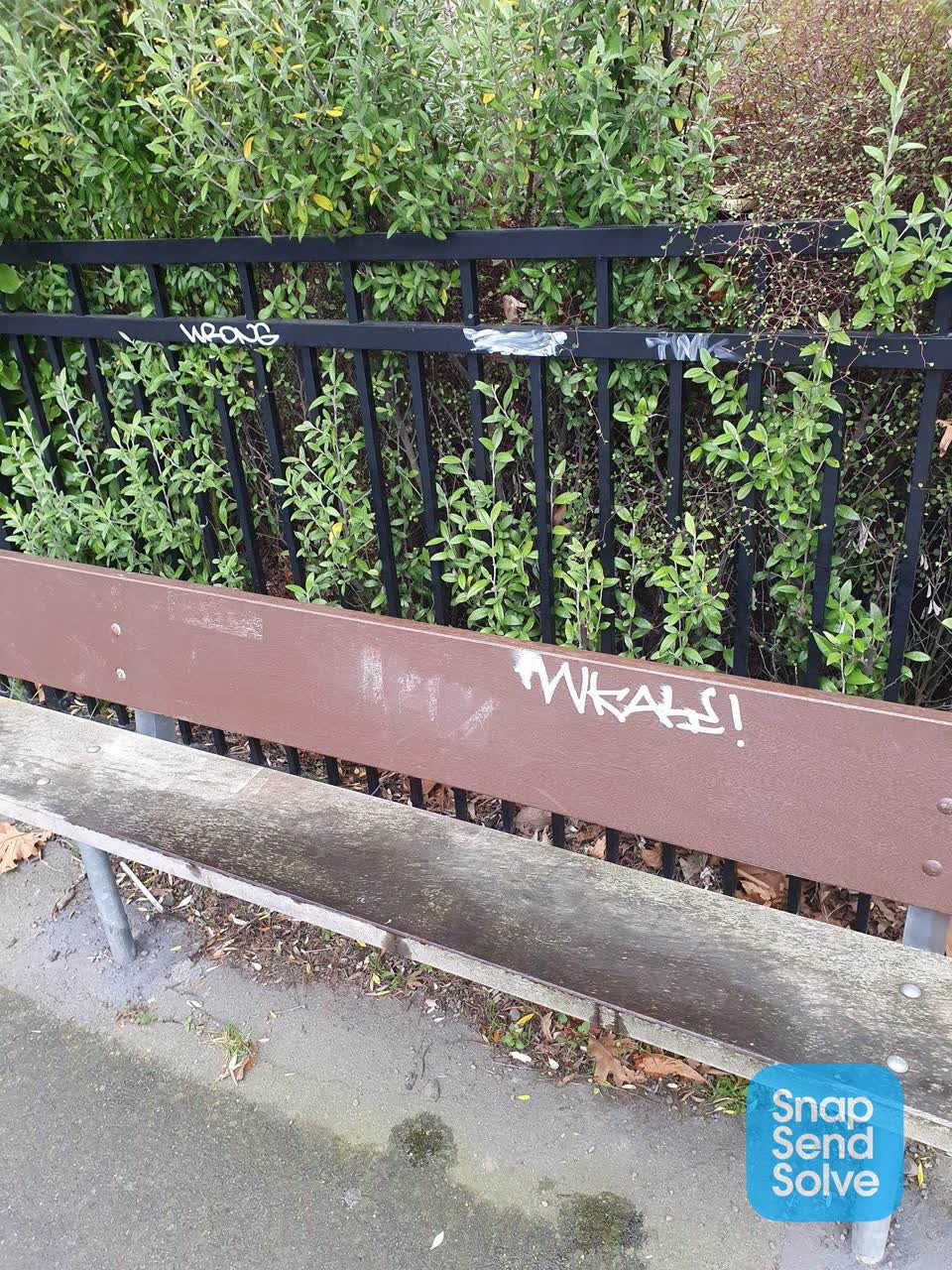 The photograph attached to this graffiti report