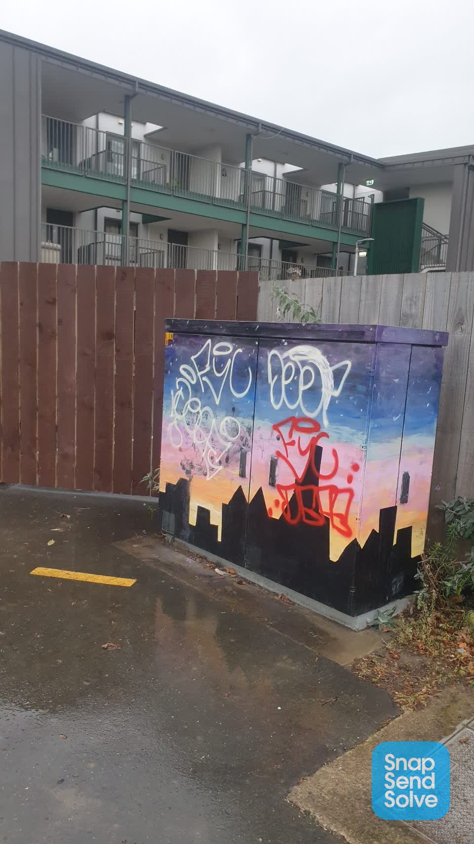 The photograph attached to this graffiti report