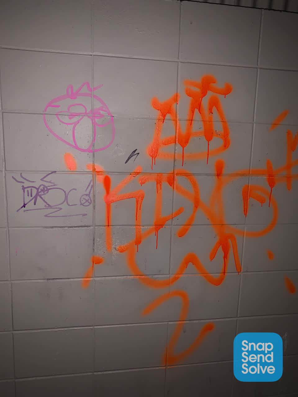 The photograph attached to this graffiti report