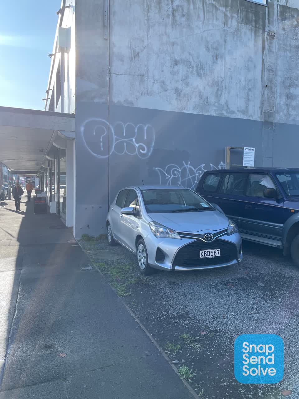 The photograph attached to this graffiti report
