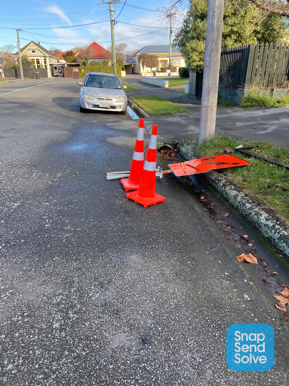 The photograph attached to this roading/streets report