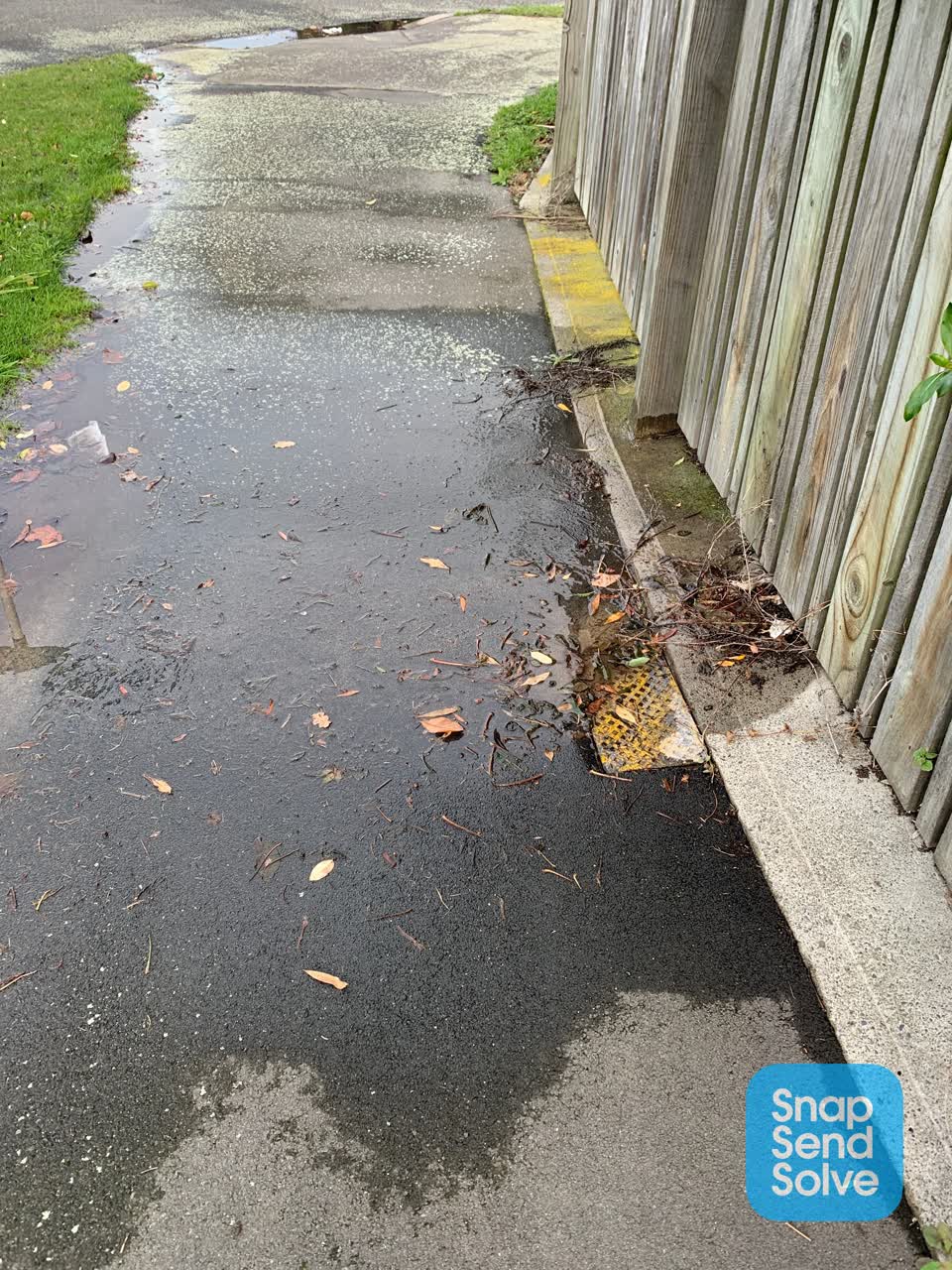 The photograph attached to this water leak report