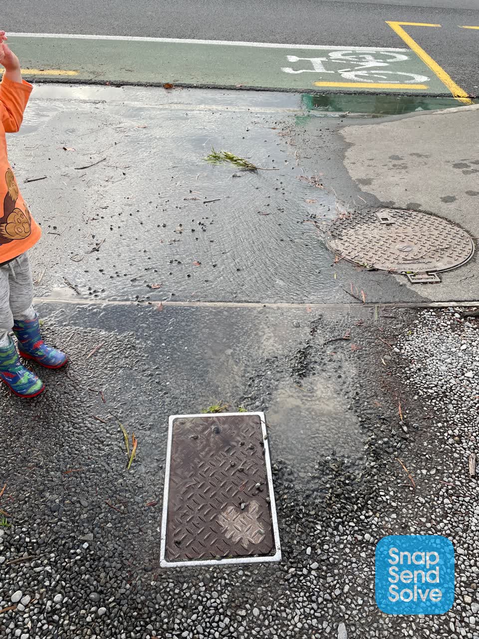 The photograph attached to this water leak report