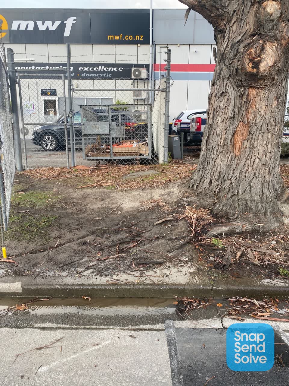 The photograph attached to this water leak report