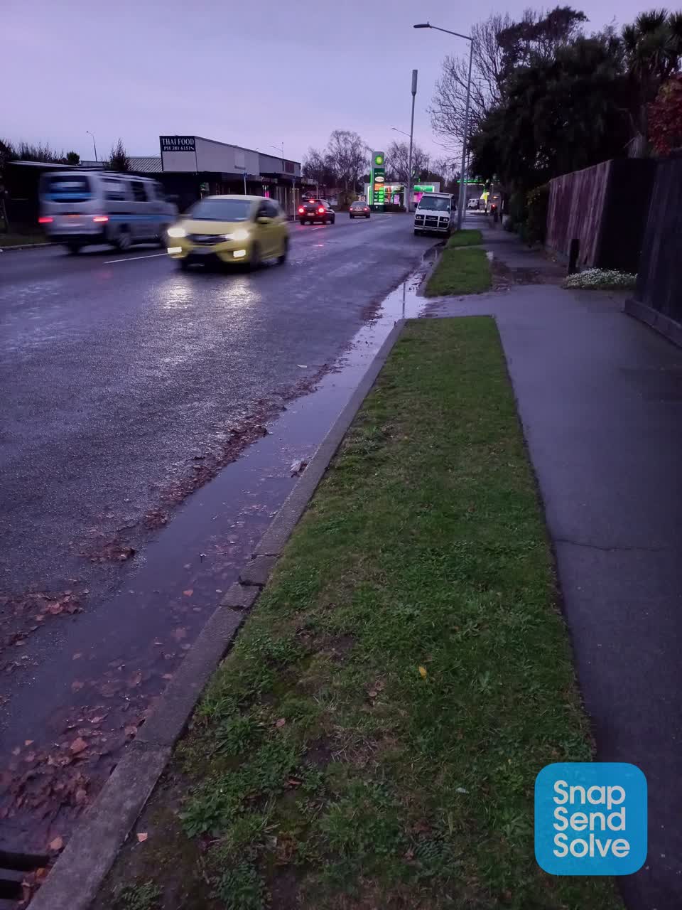 The photograph attached to this water leak report