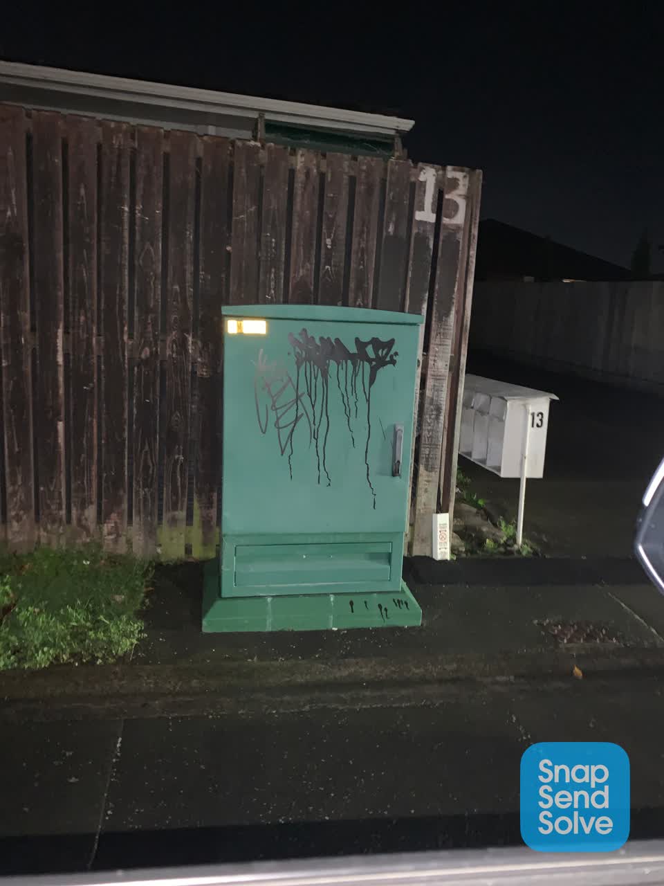 The photograph attached to this graffiti report