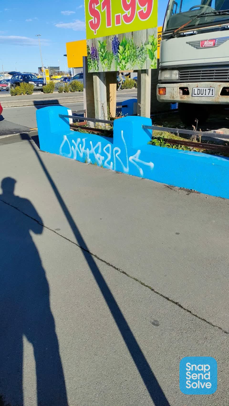 The photograph attached to this graffiti report