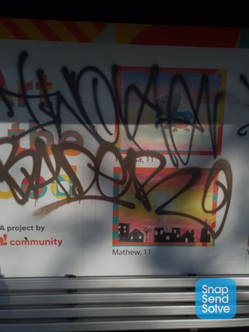 The photograph attached to this graffiti report