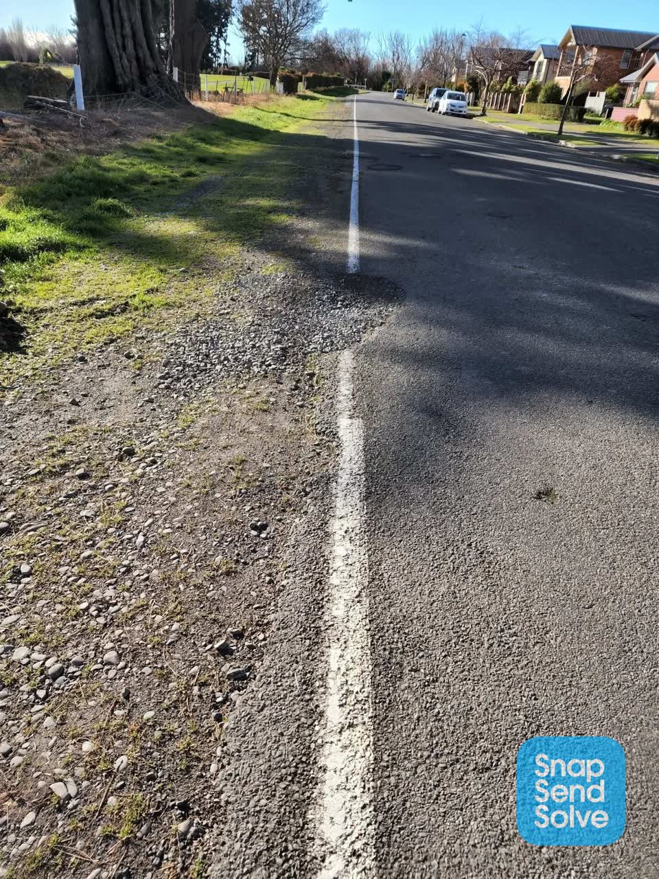 The photograph attached to this roading/streets report
