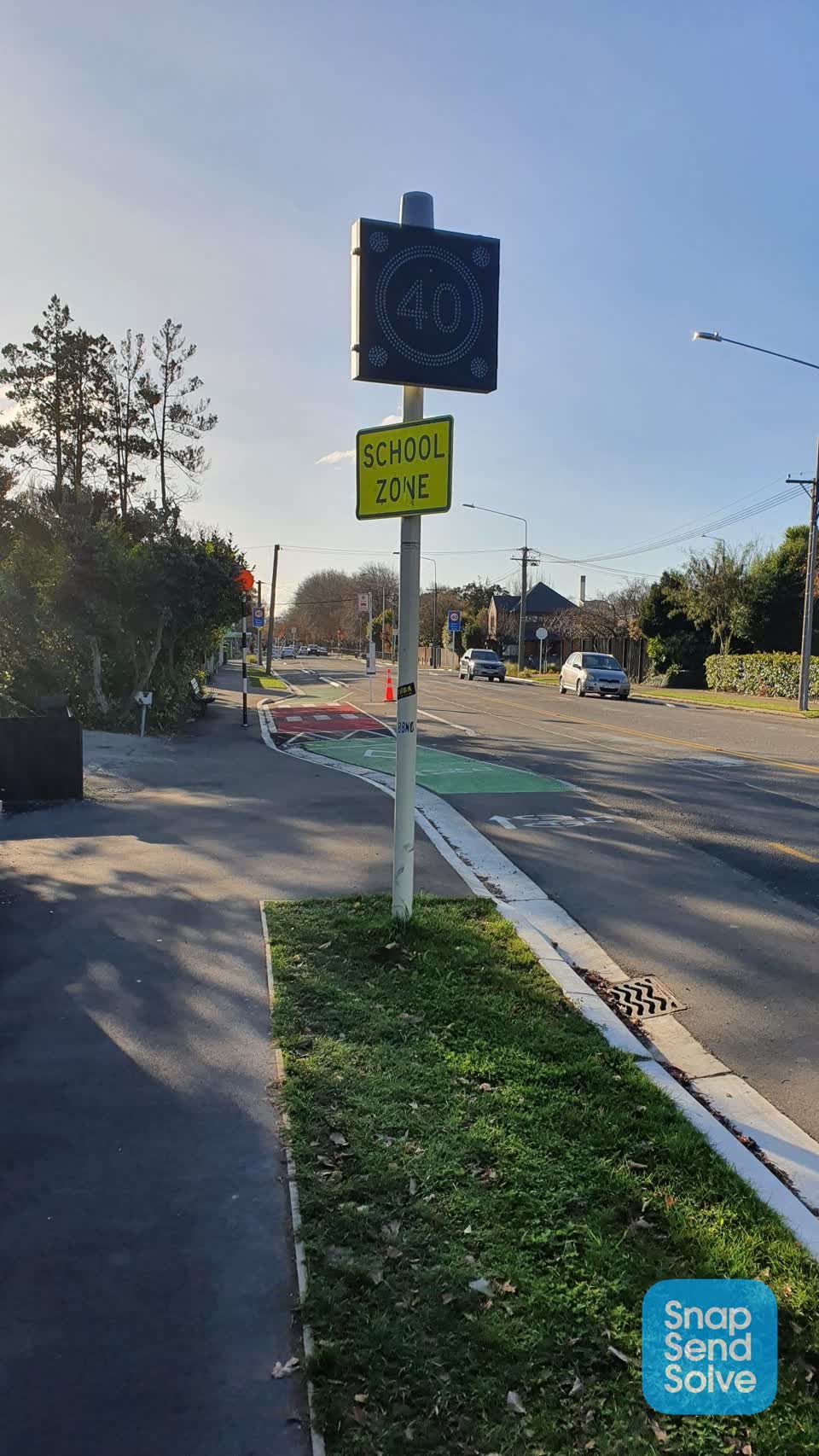 The photograph attached to this roading/streets report