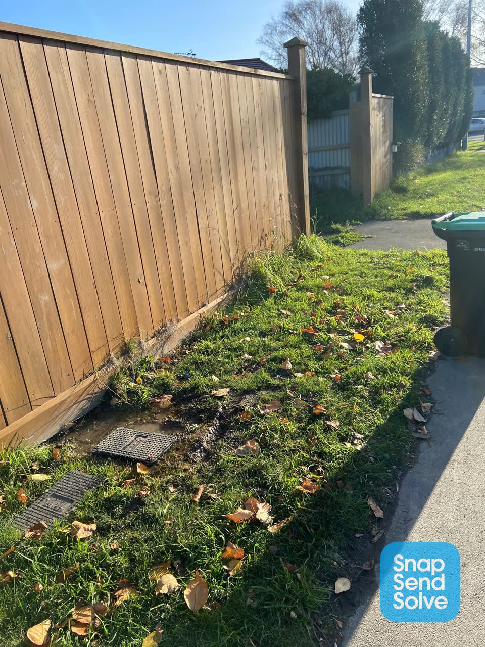 The photograph attached to this water leak report