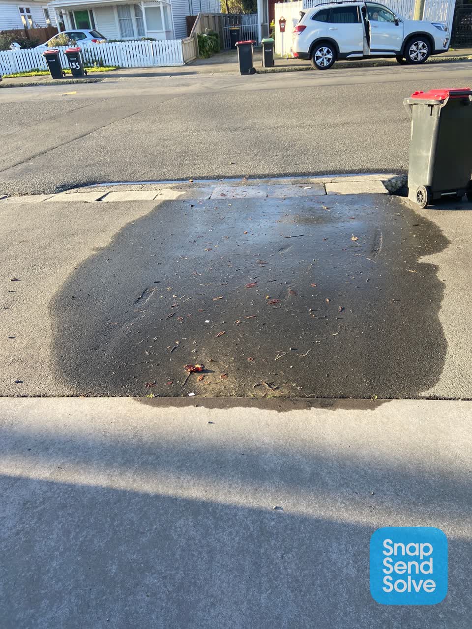 The photograph attached to this water leak report