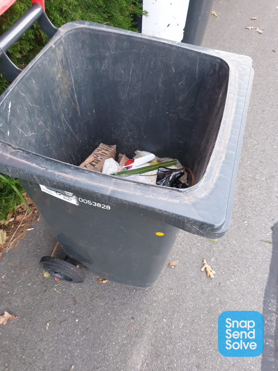 The photograph attached to this rubbish/recycling report