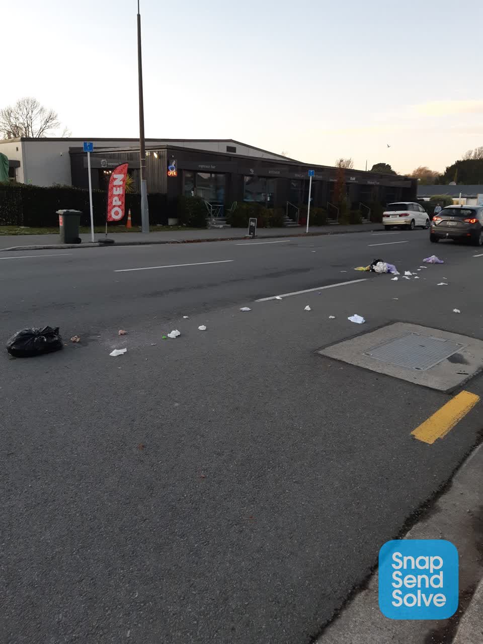 The photograph attached to this rubbish/recycling report