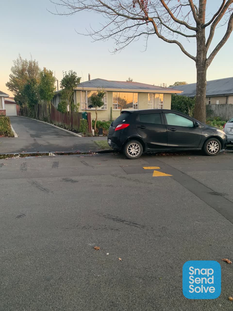 The photograph attached to this roading/streets report