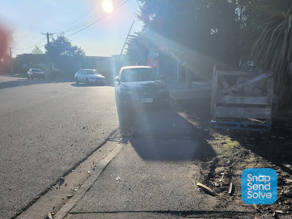 The photograph attached to this roading/streets report